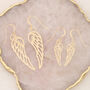 18ct Gold Plated Sterling Silver Angel Wing Earrings, thumbnail 1 of 8