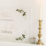 Floral Wedding Welcome Sign In Clear Acrylic, thumbnail 3 of 3