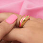 Neon Pink Candy Stripe Dome Ring, thumbnail 5 of 6