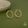 Thorned Vine Sterling Silver Hoop Earrings, thumbnail 2 of 11