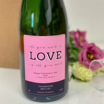 Personalised Valentines 'Love' Champagne, 4 of 6