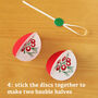 Christmas Paper Bauble Kit Set Of Six Red Green, thumbnail 6 of 9