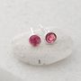 Sterling Silver Birthstone Stud Earrings, thumbnail 1 of 12