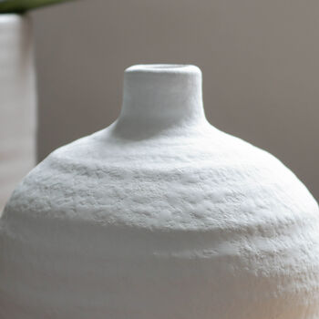 White Round Bud Vase, 2 of 3