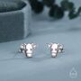 Bull Stud Earrings In Sterling Silver, thumbnail 5 of 11