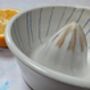 Handmade Ceramic Lemon Squeezer Blue White, thumbnail 4 of 5