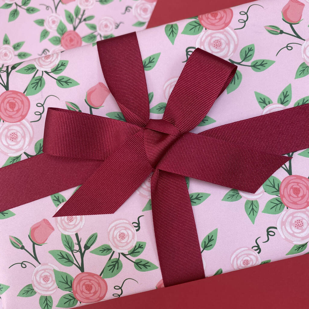 Luxury Rose Wrapping Paper/Gift Wrap By Lizzie Chancellor