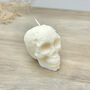 Floral Skull Candle Gothic Halloween Decor Autumn Gift, thumbnail 10 of 10