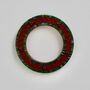 Handmade Mosaic Holly Christmas Wreath Wall Art, thumbnail 4 of 6