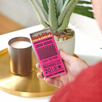 Personalised Music Gig Matchbox And Matches, 4 of 6