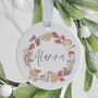 Dried Flowers Christmas Wreath Personalised Decoration, thumbnail 1 of 2