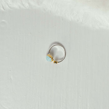 Aqua Aura Chalcedony And Apatite Ring, 4 of 9