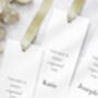 Personalised Reserved Seat Name Sign With Satin Ribbon Row Wedding Aisle Signage, thumbnail 11 of 11