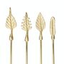 Brass Gold Feather Cocktail Stirrers, thumbnail 4 of 6