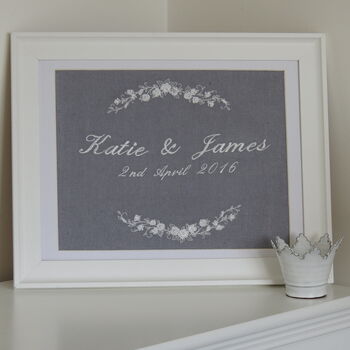 Personalised 4th Wedding Anniversary Roses Picture, 2 of 3