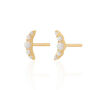 Opal Helix Stud Earrings, thumbnail 3 of 5