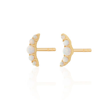 Opal Helix Stud Earrings, 3 of 5