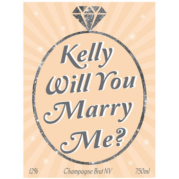 Personalised Proposal Champagne 'Will You Marry Me?', 2 of 7