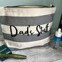 Dad's Stuff Personalised Message Inside Wash Bag, thumbnail 3 of 4