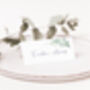 Wedding Place Cards Green Leaf, thumbnail 2 of 5