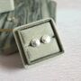 Hammered Disc Silver Stud Earrings, thumbnail 3 of 4