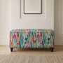 Botanical Velvet Storage Ottoman Footstool, thumbnail 2 of 9