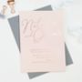 Natalie Blush Pink Foil Wedding Invitations, thumbnail 1 of 2