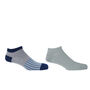 Classic Cloud And Oxford Stripe Blue Men's Trainer Socks, thumbnail 1 of 7