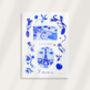 Scenes Of France Blue Tile Inspired Travel Print, thumbnail 10 of 12