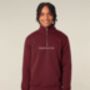 Custom Trip Organic Cotton Quarter Zip Unisex Sweatshirt, thumbnail 6 of 8