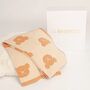 Brown And Beige Reversible Teddy Bear Cotton Blanket, thumbnail 1 of 2