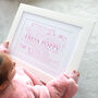 Personalised Baby Birth Announcement Word Art, thumbnail 5 of 12