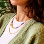 Rainbow Gemstone Bead And Layered Chain Necklace, thumbnail 6 of 10