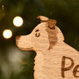 Personalised Border Collie Dog Wooden Xmas Decoration, thumbnail 2 of 7