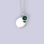 Genuine Emerald Cz Necklace In Sterling Silver, thumbnail 3 of 12