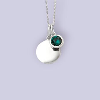 Genuine Emerald Cz Necklace In Sterling Silver, 3 of 12