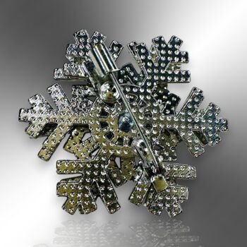 Sparkling Austrian Crystal Winter Snowflake Christmas Brooch, 8 of 10