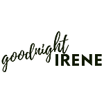 goodnight irene company logo, black italic font on white background