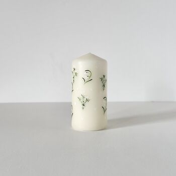 Mini Hand Painted Wedding Pillar Candle, 4 of 6