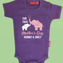 Personalised First Mother's Day Cute Elephant Babygrow, thumbnail 2 of 6