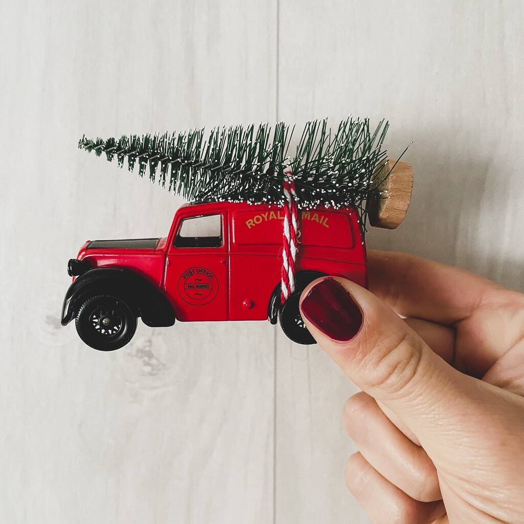 Royal Mail Delivery Van With Christmas Tree By Bits Bobs & Gifts