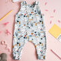 Blue Leopard Unisex Baby Romper, thumbnail 1 of 5