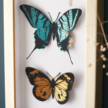 Handpainted Papercut Butterfly 3D Wall Art, Portrait, 4 of 5