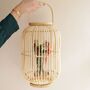 Hanging Rattan Lantern With Candle Holder, thumbnail 5 of 5