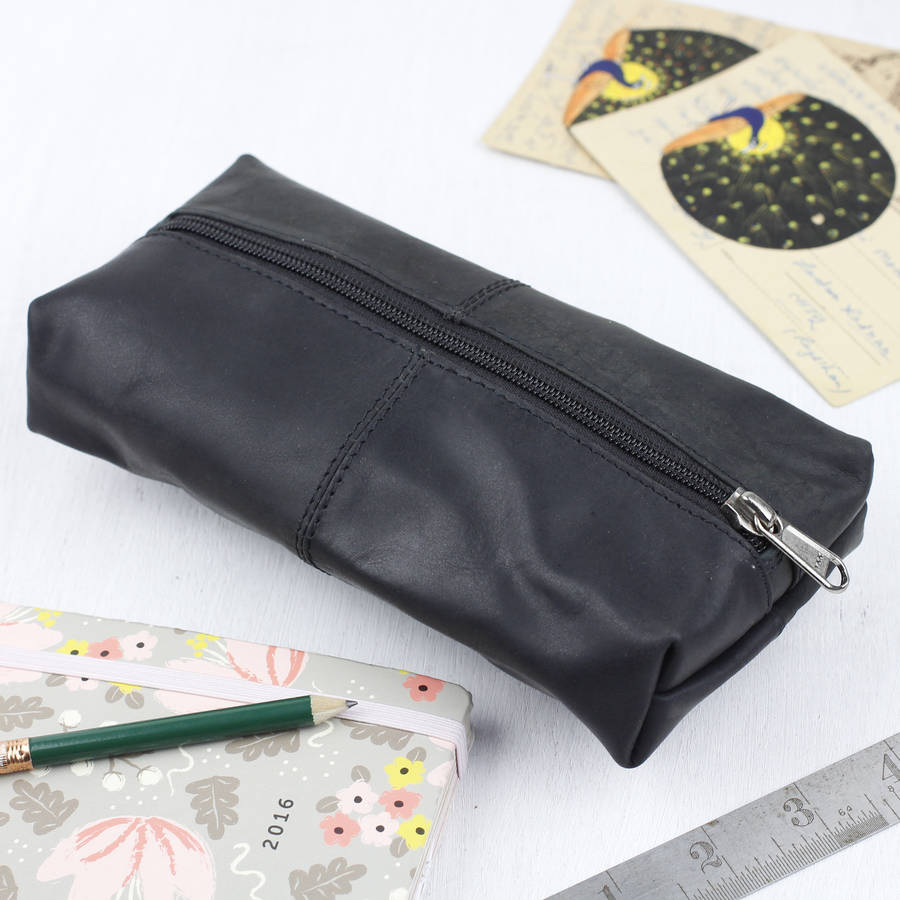 leather pencil case by scaramanga | notonthehighstreet.com