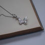 Butterfly Necklace In Silver Or Gold, thumbnail 3 of 4