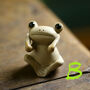 Handmade Frog Ceramic Tea Ornaments, thumbnail 7 of 12