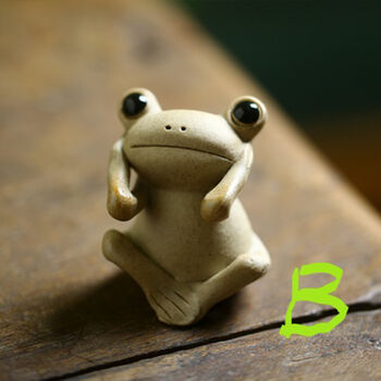 Handmade Frog Ceramic Tea Ornaments, 7 of 12