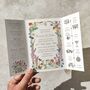 Cottage Garden Wildflowers Gate Folded Wedding Invitations, thumbnail 4 of 5