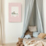Babar The Elephant Bath Time Pink Nursery Art Print, thumbnail 3 of 3